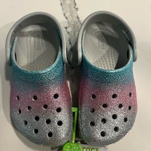 Kids crocs. Glittery new w tags
